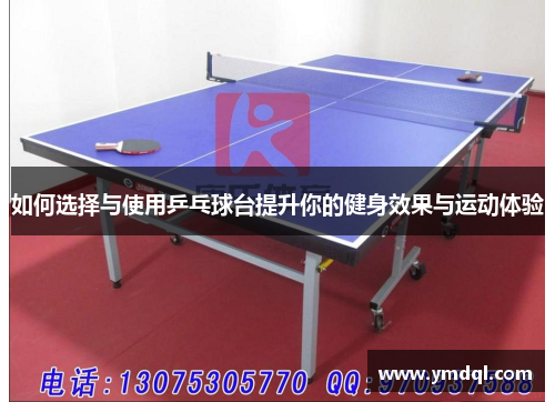 如何选择与使用乒乓球台提升你的健身效果与运动体验
